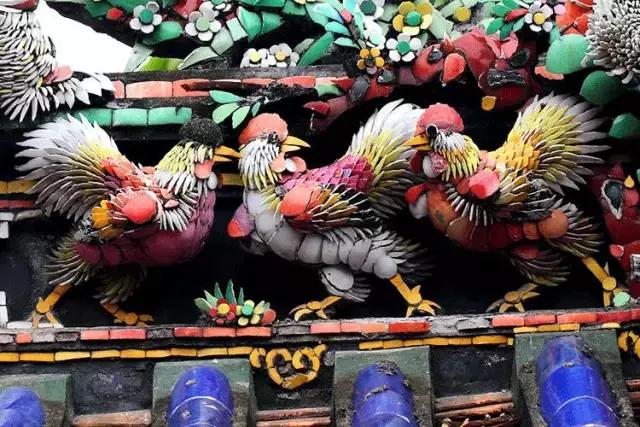 潮州嵌瓷，屋頂生花
